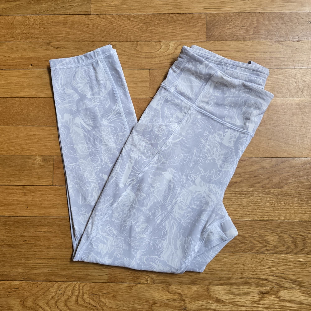 Lululemon Eternal Wave White 21" Crop Leggings | 8